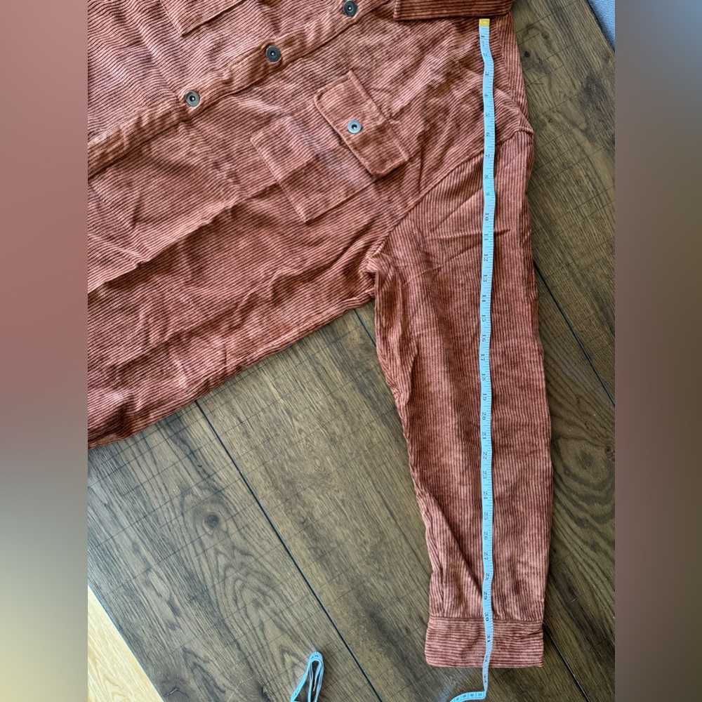 Mens Jacket Button Down Shirts Long Sleeve Jackets  with Flap Pockets